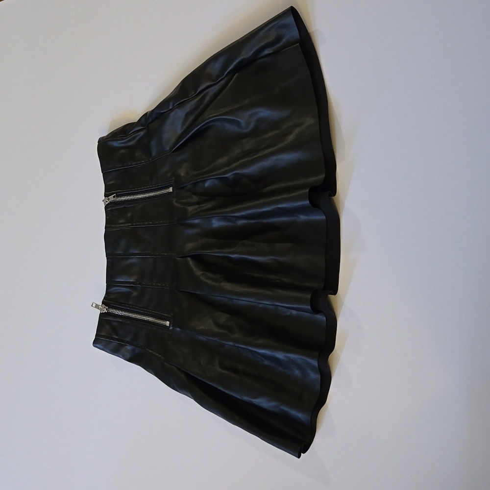 Faux leather skirt